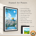 Yerushalayim - Israel - Travel Art Wall Deco Poster - Art Print - Travel Art Poster
