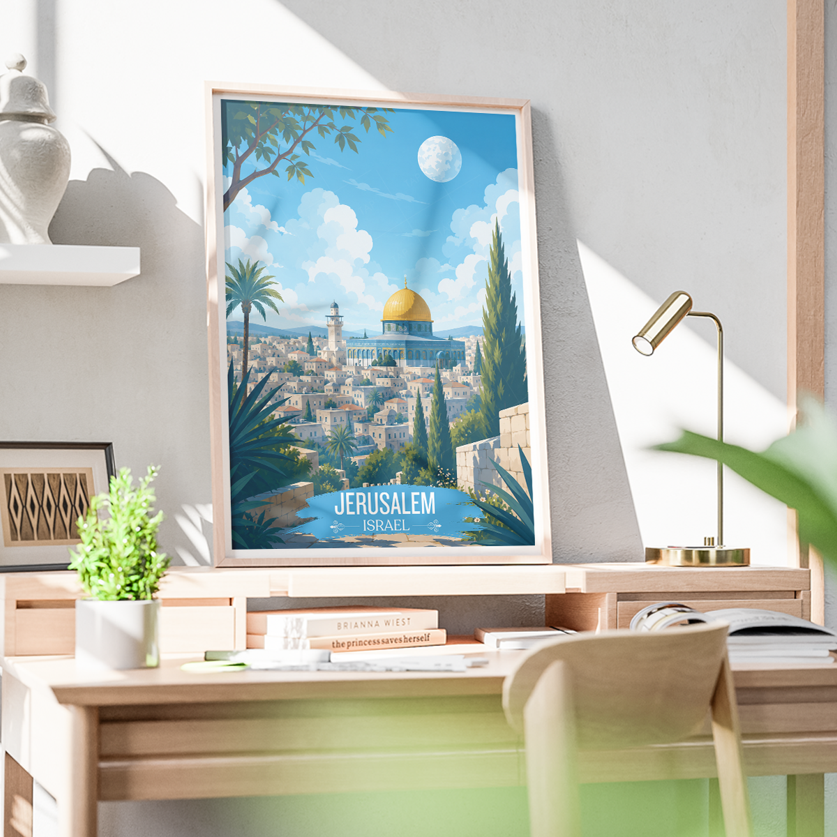Yerushalayim - Israel - Travel Art Wall Deco Poster - Art Print - Travel Art Poster
