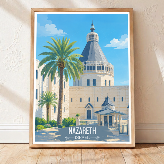 Nazareth - Israel - Travel Art Wall Deco Poster - Art Print - Travel Art Poster