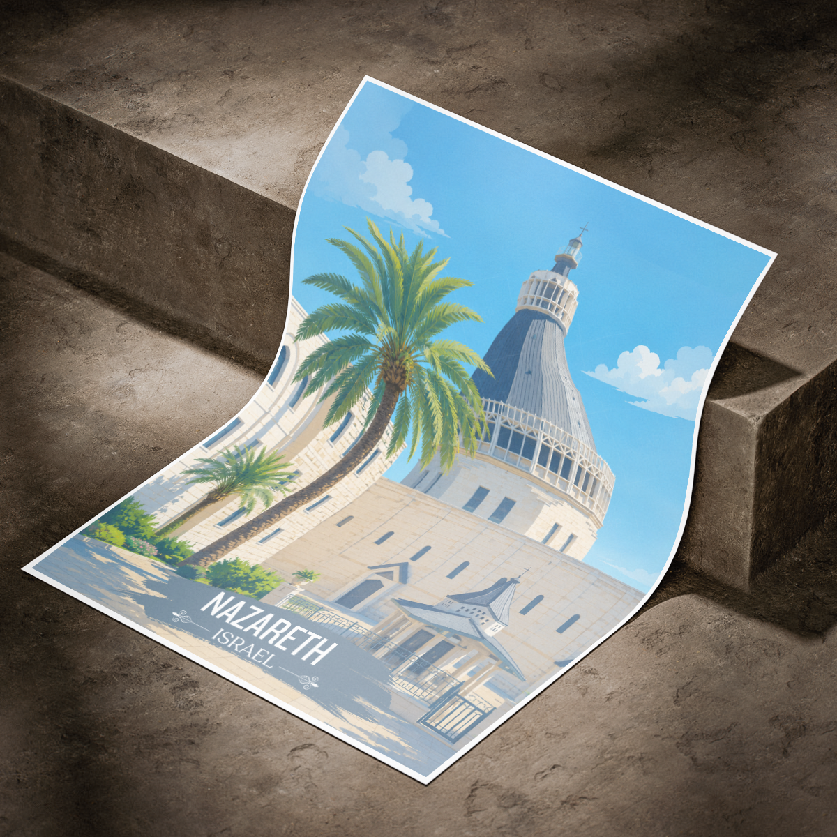 Nazareth - Israel - Travel Art Wall Deco Poster - Art Print - Travel Art Poster