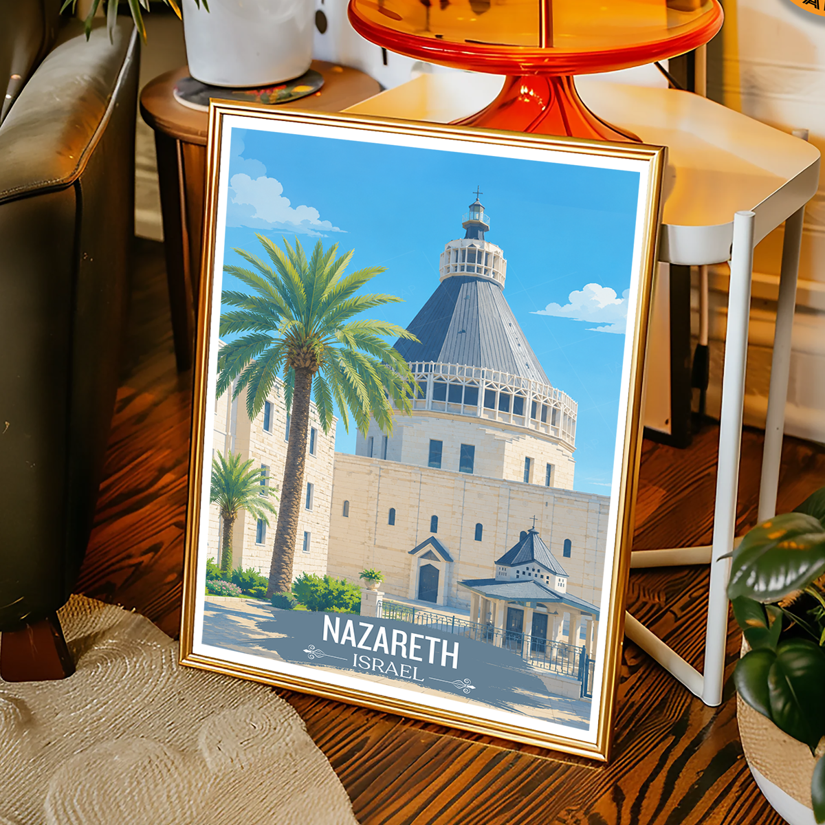 Nazareth - Israel - Travel Art Wall Deco Poster - Art Print - Travel Art Poster