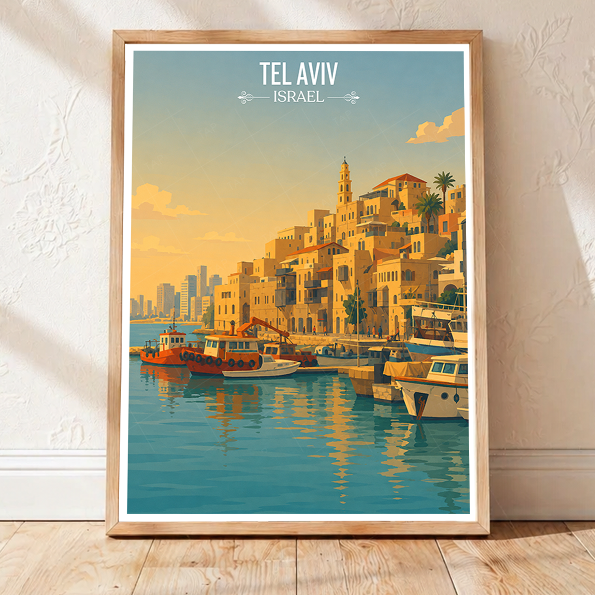 Tel Aviv - Israel - Travel Art Wall Deco Poster - Art Print - Travel Art Poster
