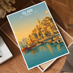 Tel Aviv - Israel - Travel Art Wall Deco Poster - Art Print - Travel Art Poster