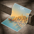 Tel Aviv - Israel - Travel Art Wall Deco Poster - Art Print - Travel Art Poster