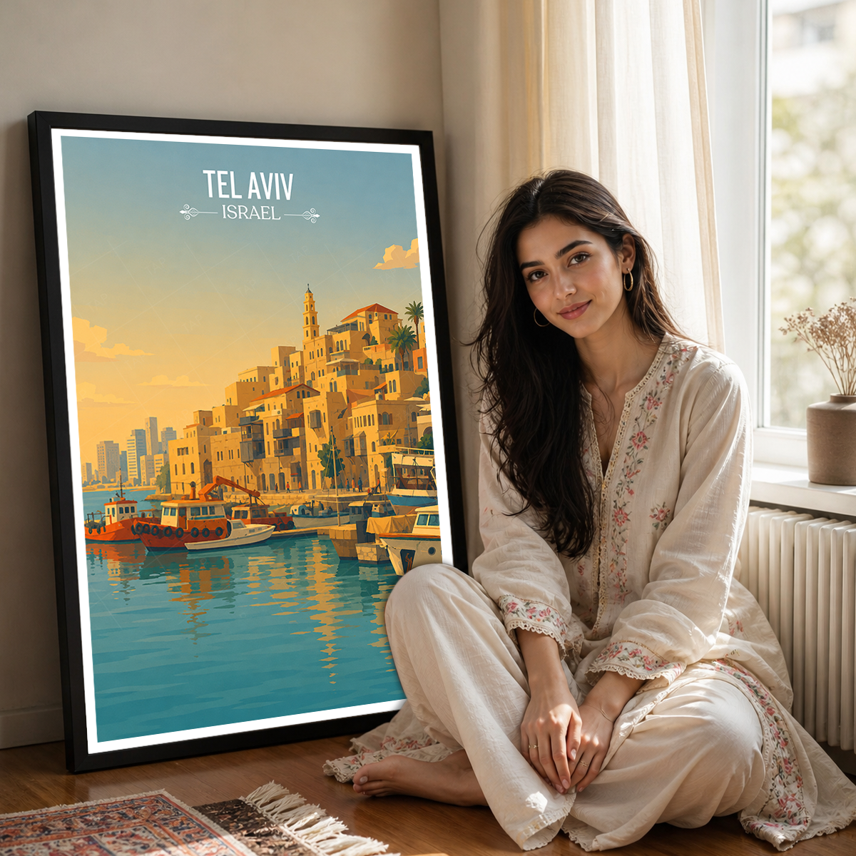Tel Aviv - Israel - Travel Art Wall Deco Poster - Art Print - Travel Art Poster