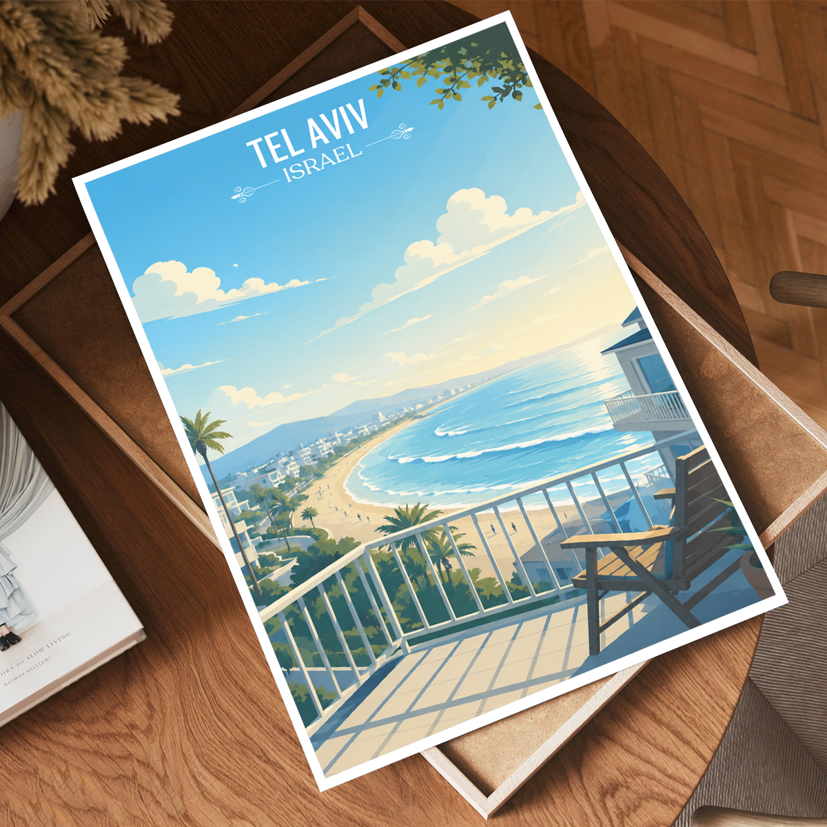 Tel-Abib - Israel - Travel Art Wall Deco Poster - Art Print - Travel Art Poster