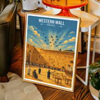 Western Wall - Israel - Travel Art Wall Deco Poster - Art Print - Travel Art Poster