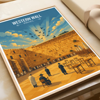 Western Wall - Israel - Travel Art Wall Deco Poster - Art Print - Travel Art Poster
