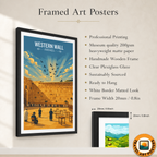 Western Wall - Israel - Travel Art Wall Deco Poster - Art Print - Travel Art Poster