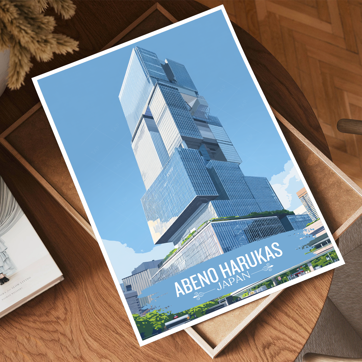 Abeno Harukas - Japan - Travel Art Wall Deco Poster - Art Print - Travel Art Poster