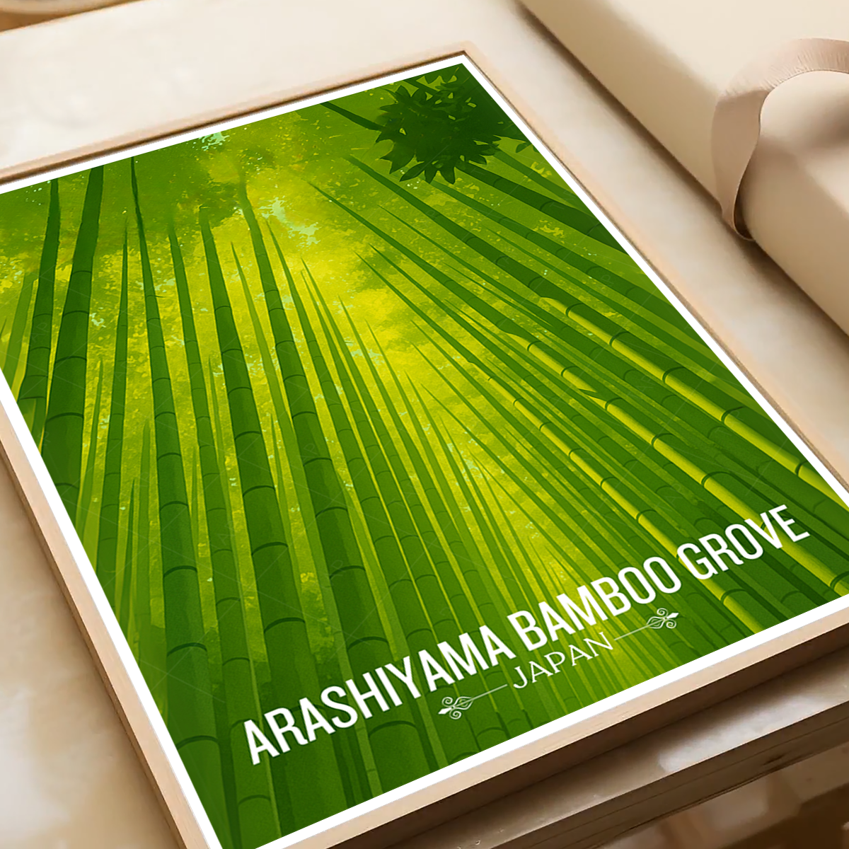 Arshiyama Bamboo Grove - Japan - Travel Art Wall Deco Poster - Art Print - Travel Art Poster