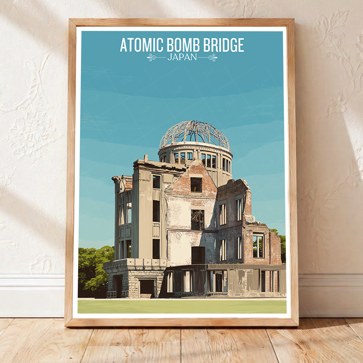 Atomic Bomb Dome - Japan - Travel Art Wall Deco Poster - Art Print - Travel Art Poster