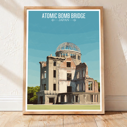 Atomic Bomb Dome - Japan - Travel Art Wall Deco Poster - Art Print - Travel Art Poster