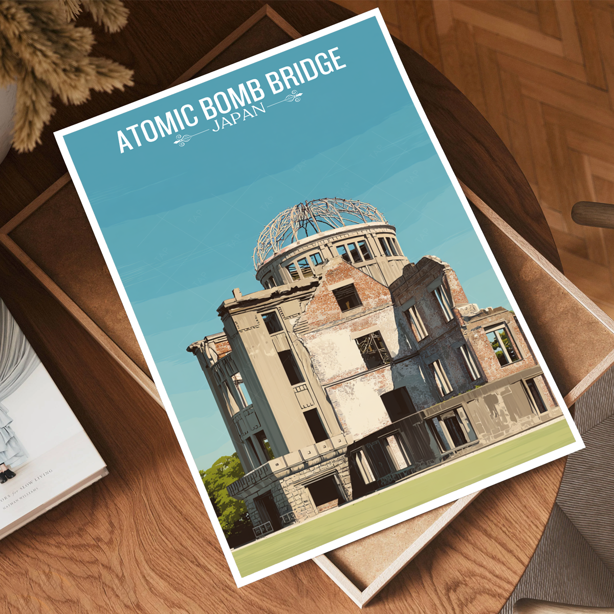 Atomic Bomb Dome - Japan - Travel Art Wall Deco Poster - Art Print - Travel Art Poster