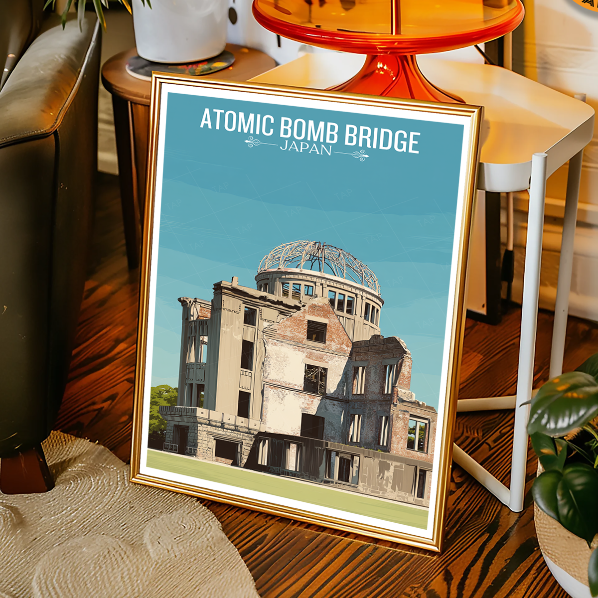 Atomic Bomb Dome - Japan - Travel Art Wall Deco Poster - Art Print - Travel Art Poster