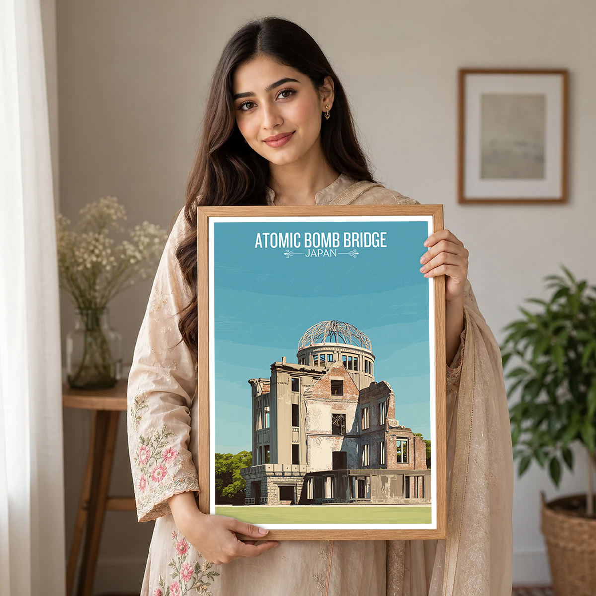 Atomic Bomb Dome - Japan - Travel Art Wall Deco Poster - Art Print - Travel Art Poster