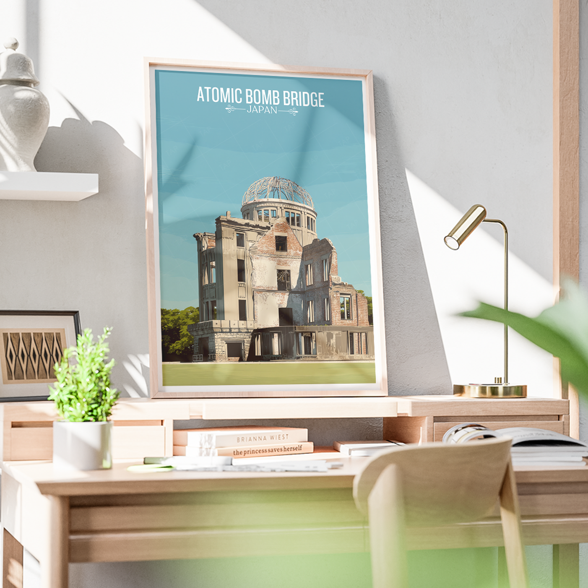 Atomic Bomb Dome - Japan - Travel Art Wall Deco Poster - Art Print - Travel Art Poster