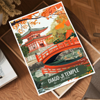 Diago-Ji Fushimi Temple - Japan - Travel Art Wall Deco Poster - Art Print - Travel Art Poster