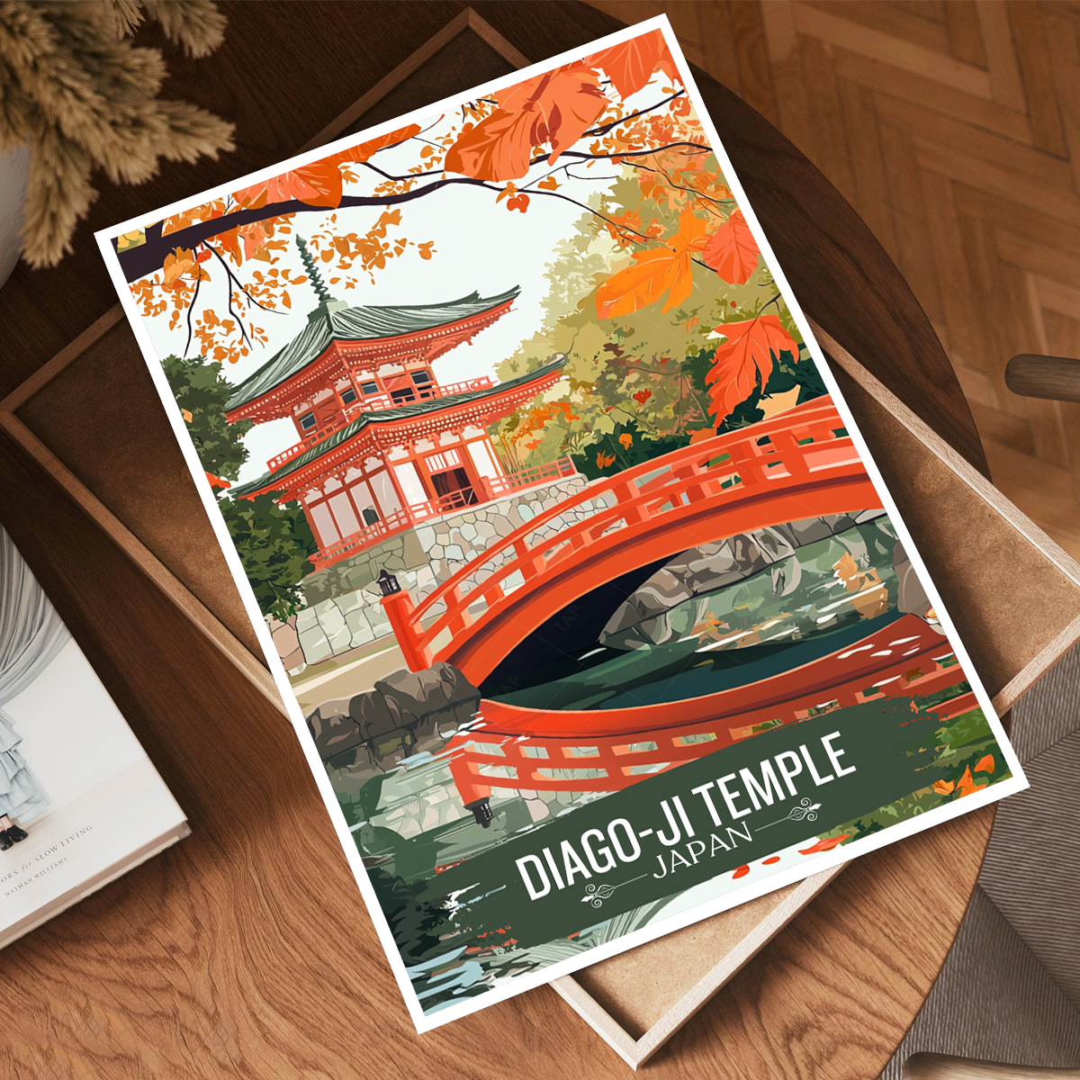 Diago-Ji Fushimi Temple - Japan - Travel Art Wall Deco Poster - Art Print - Travel Art Poster