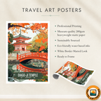 Diago-Ji Fushimi Temple - Japan - Travel Art Wall Deco Poster - Art Print - Travel Art Poster