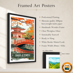 Diago-Ji Fushimi Temple - Japan - Travel Art Wall Deco Poster - Art Print - Travel Art Poster