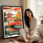 Diago-Ji Fushimi Temple - Japan - Travel Art Wall Deco Poster - Art Print - Travel Art Poster