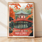 Diago-Ji Temple - Japan - Travel Art Wall Deco Poster - Art Print - Travel Art Poster