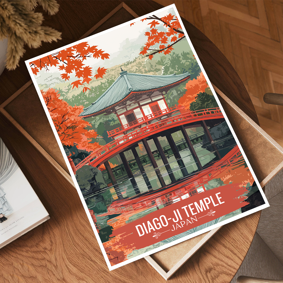 Diago-Ji Temple - Japan - Travel Art Wall Deco Poster - Art Print - Travel Art Poster