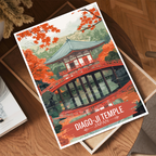 Diago-Ji Temple - Japan - Travel Art Wall Deco Poster - Art Print - Travel Art Poster