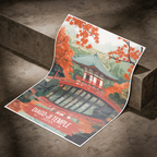 Diago-Ji Temple - Japan - Travel Art Wall Deco Poster - Art Print - Travel Art Poster