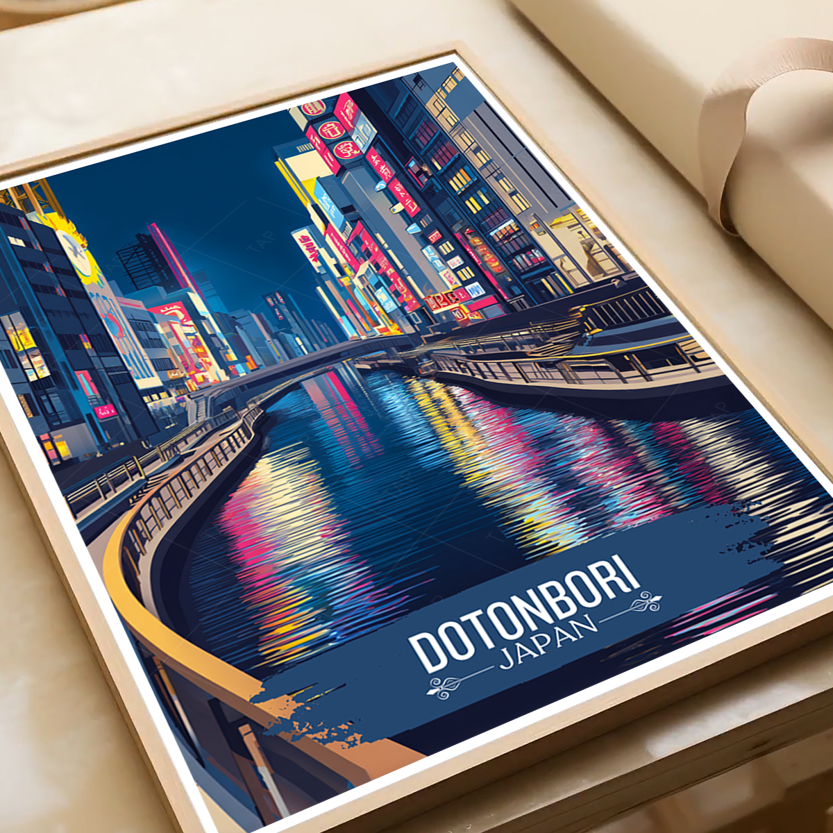 Dtonbori - Japan - Travel Art Wall Deco Poster - Art Print - Travel Art Poster