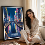 Dtonbori - Japan - Travel Art Wall Deco Poster - Art Print - Travel Art Poster