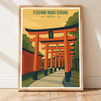 Fushimi Inari Shrine - Japan - Travel Art Wall Deco Poster - Art Print - Travel Art Poster