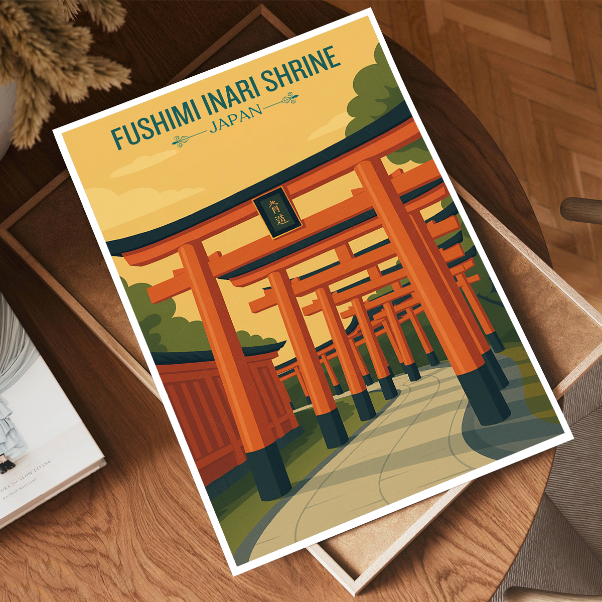 Fushimi Inari Shrine - Japan - Travel Art Wall Deco Poster - Art Print - Travel Art Poster