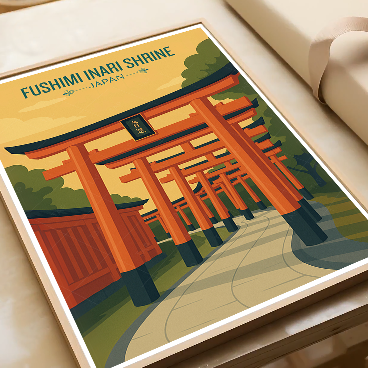 Fushimi Inari Shrine - Japan - Travel Art Wall Deco Poster - Art Print - Travel Art Poster