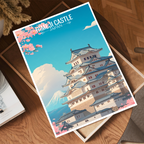 Heimeji Castle - Japan - Travel Art Wall Deco Poster - Art Print - Travel Art Poster
