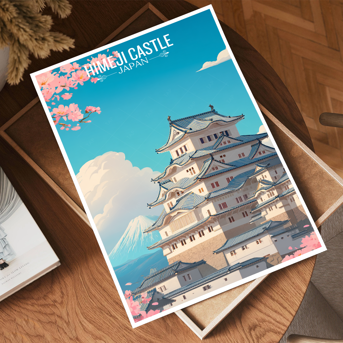 Heimeji Castle - Japan - Travel Art Wall Deco Poster - Art Print - Travel Art Poster