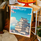 Heimeji Castle - Japan - Travel Art Wall Deco Poster - Art Print - Travel Art Poster