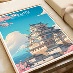 Heimeji Castle - Japan - Travel Art Wall Deco Poster - Art Print - Travel Art Poster