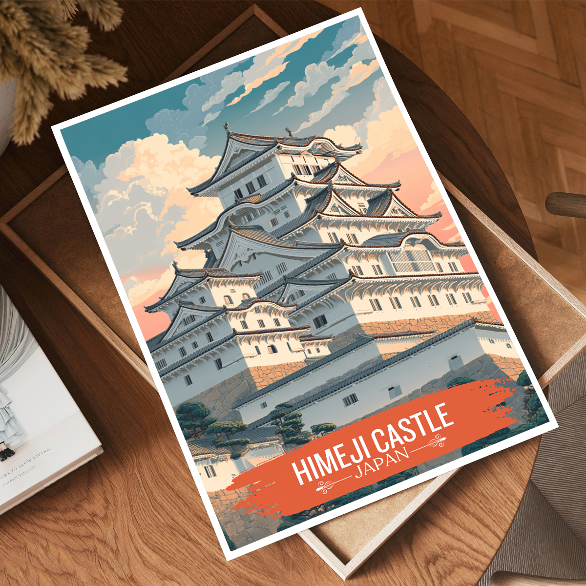 Hakuro-jō - Japan - Travel Art Wall Deco Poster - Art Print - Travel Art Poster