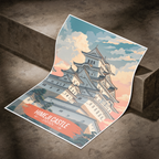 Hakuro-jō - Japan - Travel Art Wall Deco Poster - Art Print - Travel Art Poster
