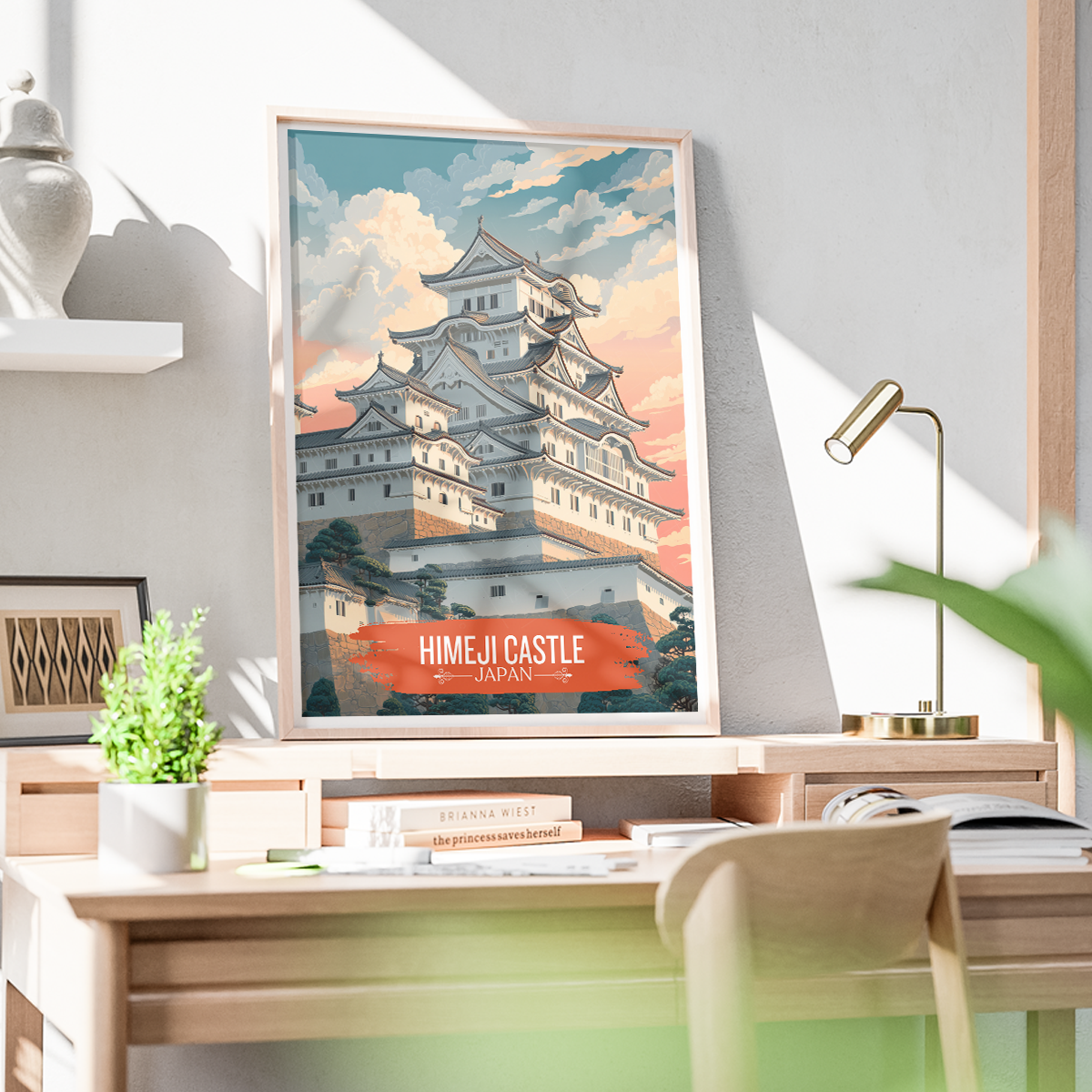 Hakuro-jō - Japan - Travel Art Wall Deco Poster - Art Print - Travel Art Poster