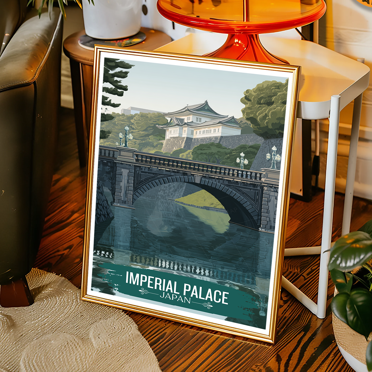Imperial Palace - Japan - Travel Art Wall Deco Poster - Art Print - Travel Art Poster