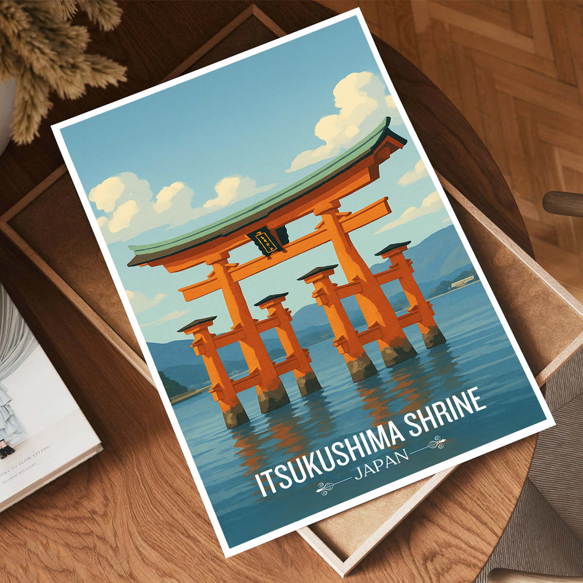 Itsukushima Shrine - Japan - Travel Art Wall Deco Poster - Art Print - Travel Art Poster