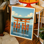 Itsukushima Shrine - Japan - Travel Art Wall Deco Poster - Art Print - Travel Art Poster