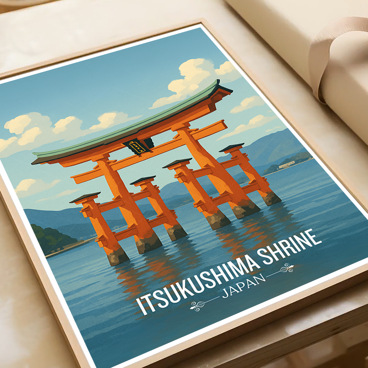 Itsukushima Shrine - Japan - Travel Art Wall Deco Poster - Art Print - Travel Art Poster