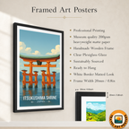 Itsukushima Shrine - Japan - Travel Art Wall Deco Poster - Art Print - Travel Art Poster
