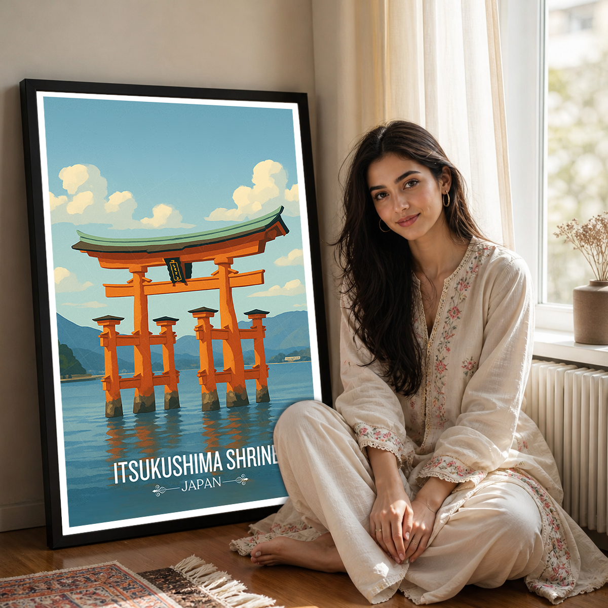 Itsukushima Shrine - Japan - Travel Art Wall Deco Poster - Art Print - Travel Art Poster