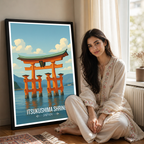 Itsukushima Shrine - Japan - Travel Art Wall Deco Poster - Art Print - Travel Art Poster