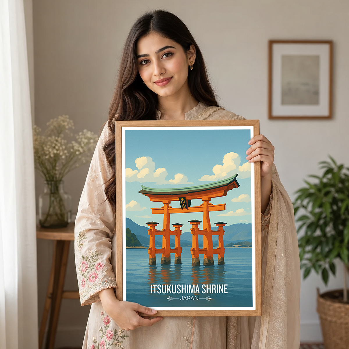Itsukushima Shrine - Japan - Travel Art Wall Deco Poster - Art Print - Travel Art Poster